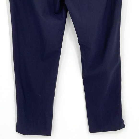 Everlane Wool Navy Straight Leg Crop Pants Mid Rise Flat Front Women Size 4 - Picture 8 of 11